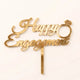 Happy Engagement Topper Gold