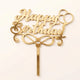 Happy Birthday Balloon Topper Gold